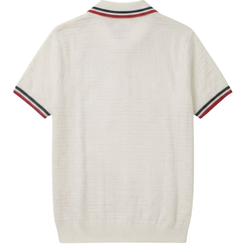 White laurel pique short sleeve Polo Casablanca