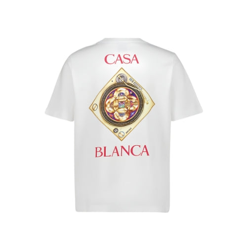 White Plafond Orne De Musique Short Sleeve T‑Shirt