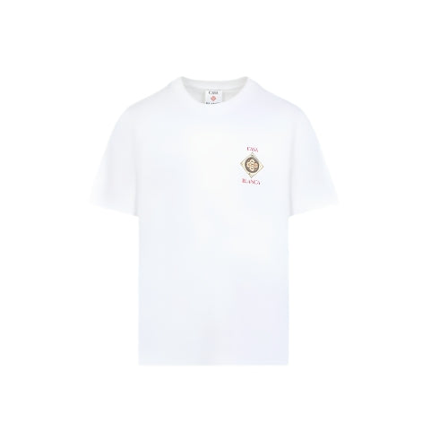 White Plafond Orne De Musique Short Sleeve T‑Shirt